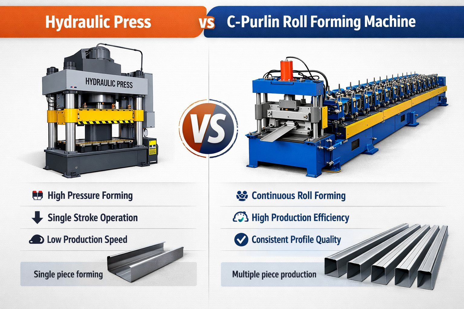 Rullformningsmaskin vs kantpress